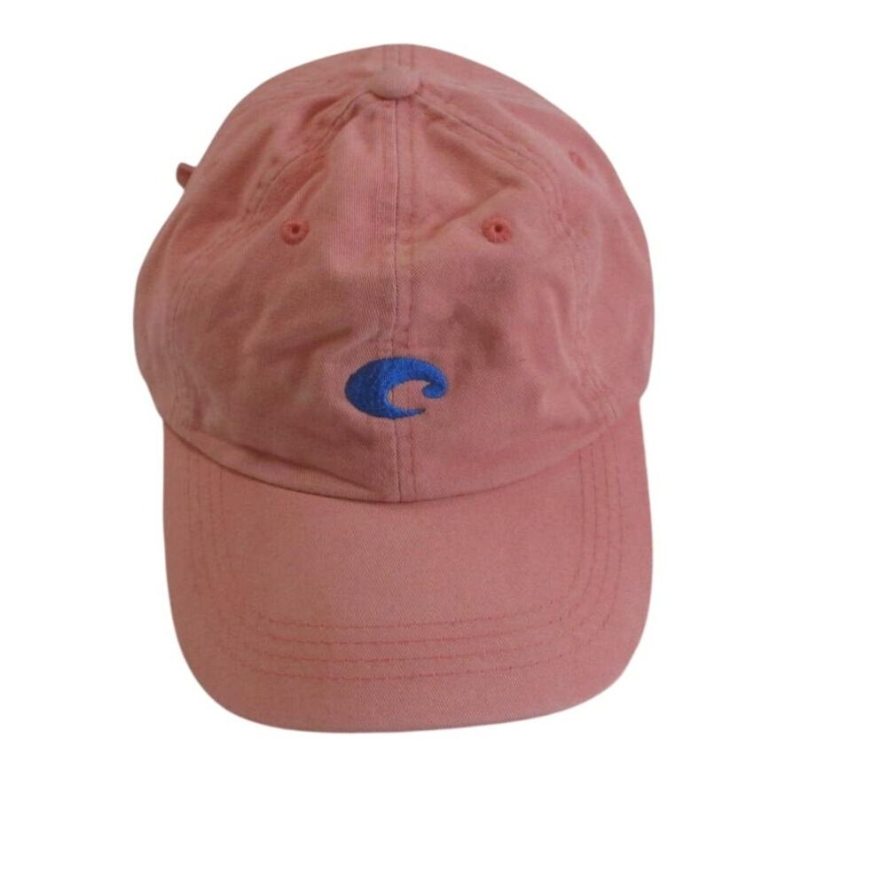 Costa Del Mar Cotton Twill Cap Hat Baseball Hat/Cap Adjustable Strap Pink Coral
